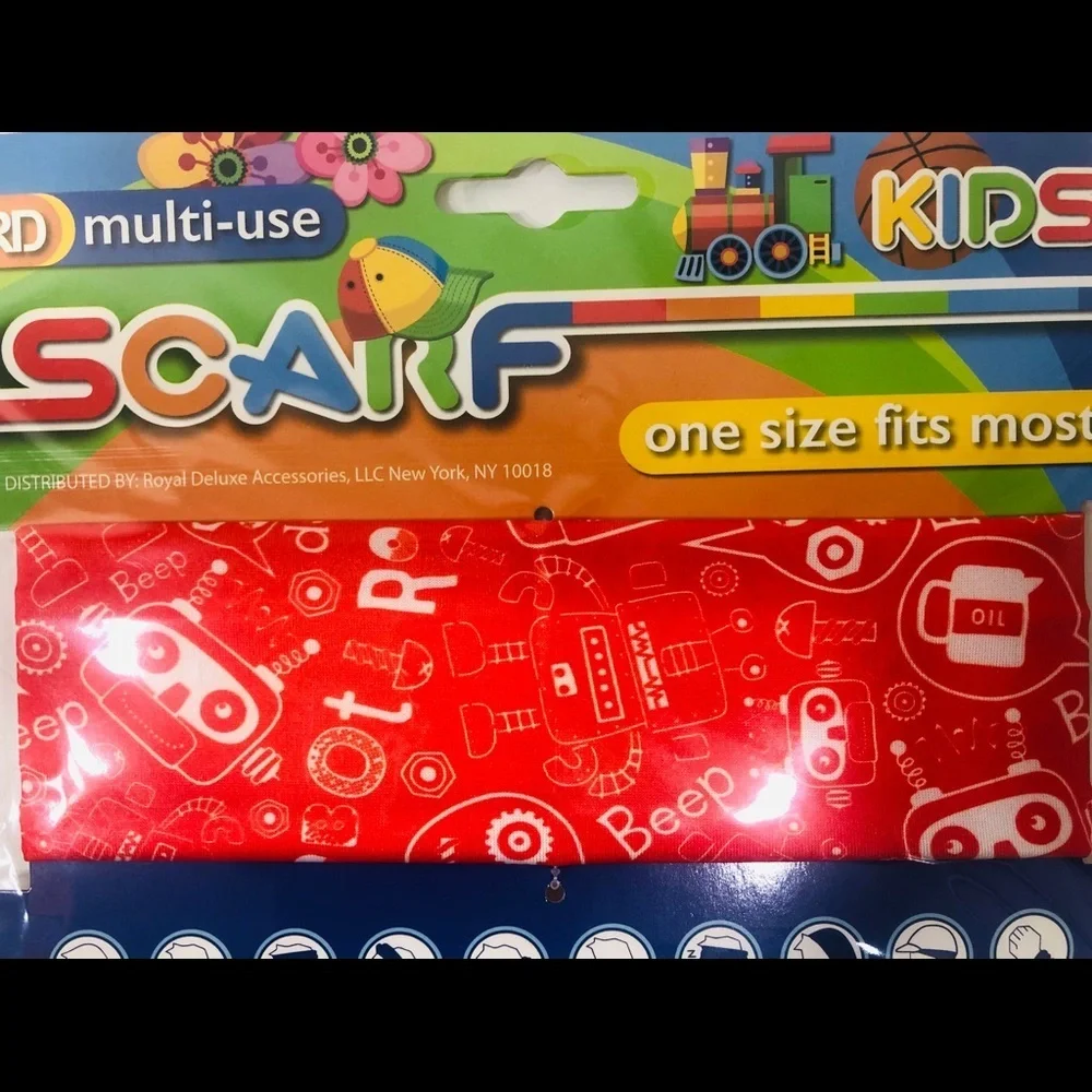 Multi-use Robot kids scarf